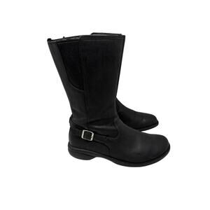 Merrell Women's Andover Peak Black Leather Waterproof Biker Boot US 11